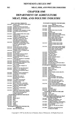 Chapter 1545 Department of Agriculture Meat, Fish, and Poultry Industry