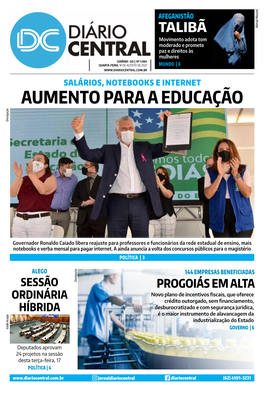 AUMENTO PARA a EDUCAÇÃO Divulgação