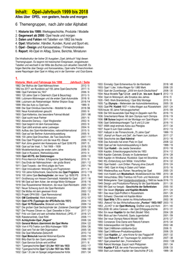 Opel-Jahrbuch 1999 Bis 2018 Alles Über OPEL Von Gestern, Heute Und Morgen