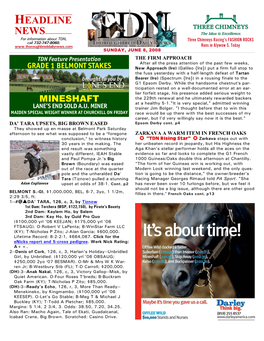 HEADLINE NEWS for Information About TDN, Three Chimneys Racing’S FASHION ROCKS Call 732-747-8060