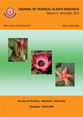 Journal of Tropical Plants Research
