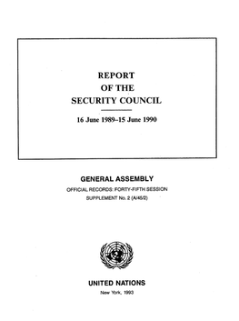 Report of the Security Council