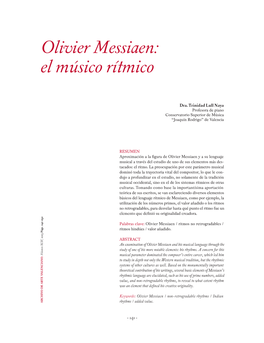 Olivier Messiaen: El Músico Rítmico