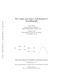 The Origins and Legacy of Kolmogorov's Grundbegriffe