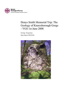 The Geology of Knaresborough Gorge - YGS 1St June 2008