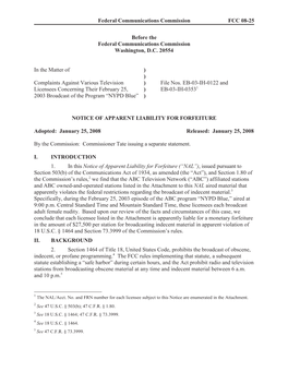 Federal Communications Commission FCC 08-25 Before the Federal Communications Commission Washington, D.C. 20554 in the Matter Of