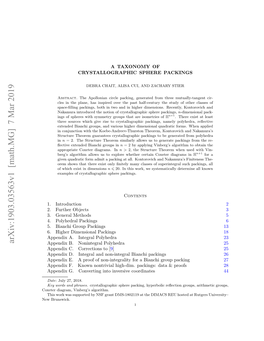 A Taxonomy of Crystallographic Sphere Packings