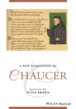 Chaucer Blackwell Companions to Literature and Culture