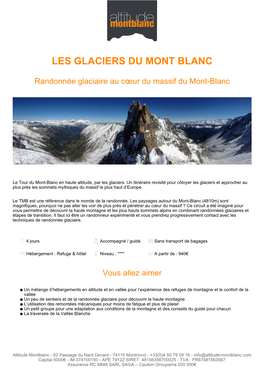 Les Glaciers Du Mont Blanc