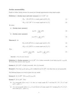 Jordan Measurability