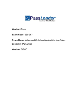 Cisco Exam Code