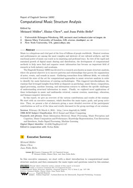 Computational Music Structure Analysis