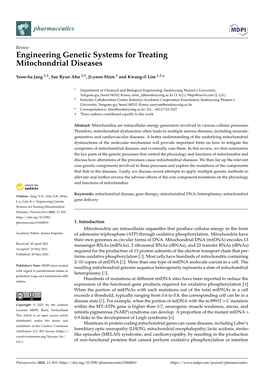 Engineering Genetic Systems for Treating Mitochondrial Diseases