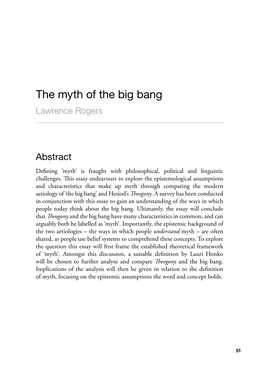 The Myth of the Big Bang Lawrence Rogers