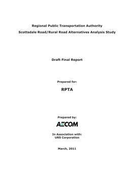 Regional Public Transportation Authority Scottsdale Road/Rural