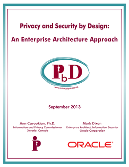 Privacy and Security by Design