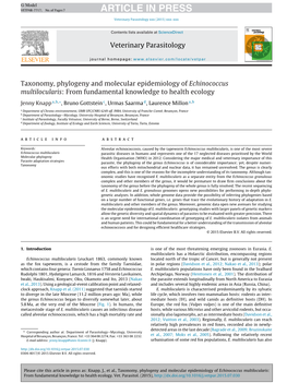 Taxonomy, Phylogeny and Molecular Epidemiology of Echinococcus