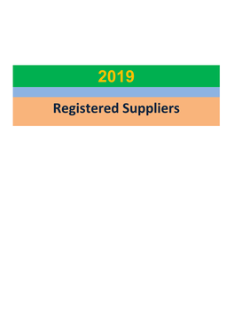 Registered Suppliers Supplies