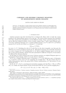 Arxiv:2105.06342V2 [Math.CV]