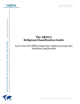 The ARDA's Religious Classification Guide