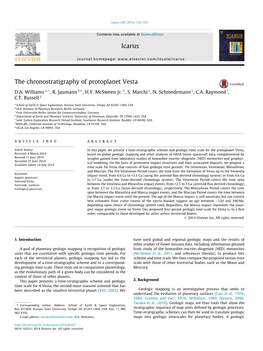 The Chronostratigraphy of Protoplanet Vesta ⇑ D.A