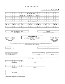 2017 Annual Report (SEC Form 17-A)