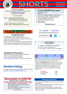 Marathon Training Someone Or Let Us Know As Early in Advance As Possible