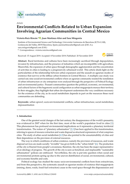 Environmental Conflicts Related to Urban Expansion Involving