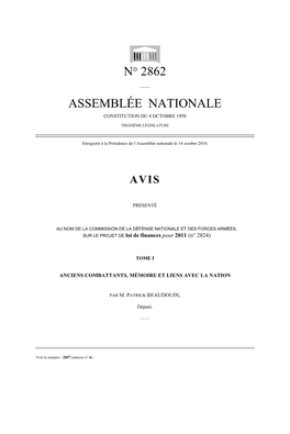 N° 2862 Assemblée Nationale