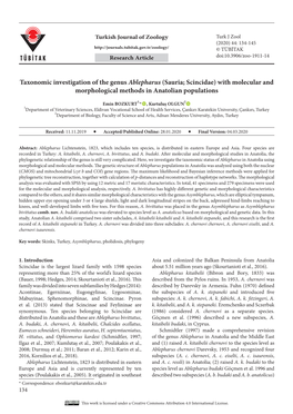 Taxonomic Investigation of the Genus Ablepharus (Sauria; Scincidae) with Molecular and Morphological Methods in Anatolian Populations