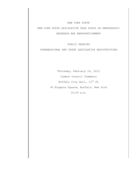 Transcript: LATFOR Public Hearing Buffalo