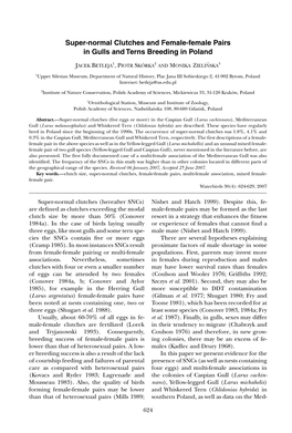 Super-Normal Clutches and Female-Female Pairs in Gulls and Terns Breeding in Poland