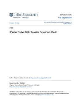 Sister Rosalie's Network of Charity