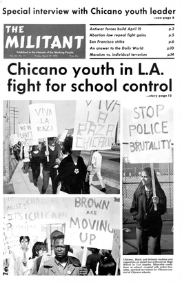 Chicano Youth in L.A. Fight for School Control