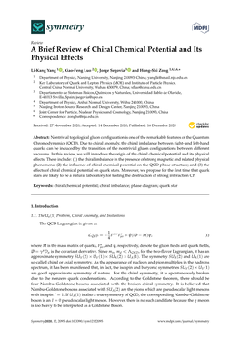 A Brief Review of Chiral Chemical Potential and Its Physical Effects