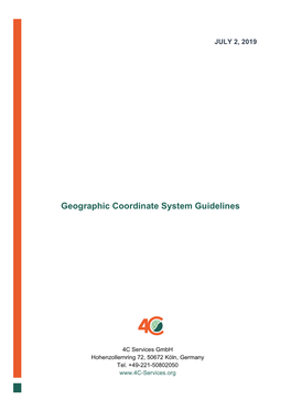 Geographic Coordinate System Guidelines