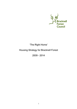 Bracknell Forest Housing Strategy 2008-2014