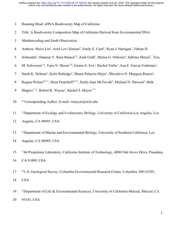 A Biodiversity Composition Map of California Derived from Environmental DNA