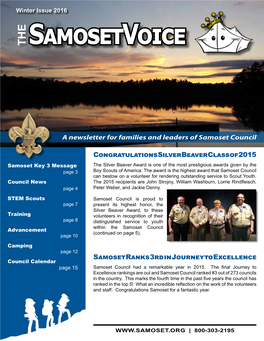Samoset Voice Council Resources Page 2 Samoset Council Staff Ready to Serve Our Scouting Volunteers & Families 1