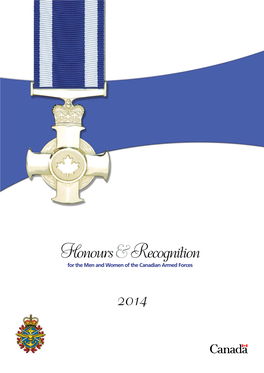 Honours and Recognition for the Men and Women of the Canadian Armed