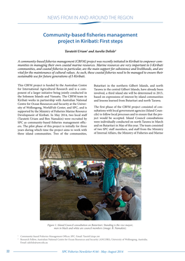 Community-Based Fisheries Management Project in Kiribati: First Steps
