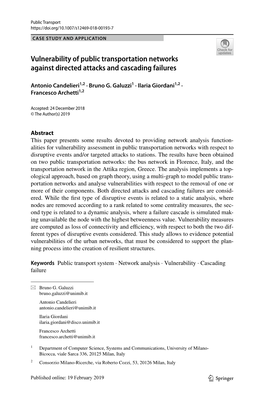 Vulnerability of Public Transportation Networks Against Directed Attacks and Cascading Failures