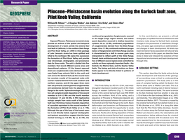 Pliocene–Pleistocene Basin Evolution Along the Garlock Fault Zone, Pilot Knob Valley, California