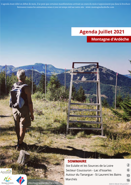 Agenda Juillet 2021 Montagne D'ardèche