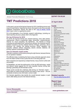 TMT Predictions 2018 27 April 2018