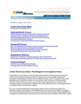 Washington's Corruption Woes