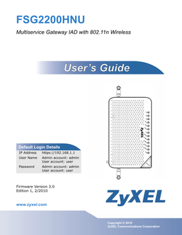 FSG2200HNU User's Guide