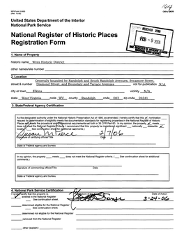 National Register of Historic Places Registration Form