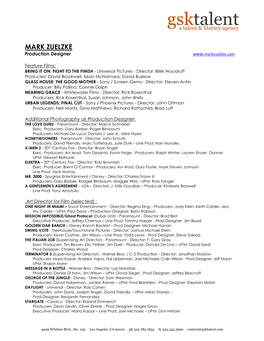 Mark Zuelzke Resume