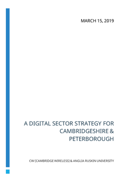 A Digital Sector Strategy for Cambridgeshire & Peterborough